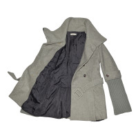 Pinko Manteau croisé gris avec ceinture