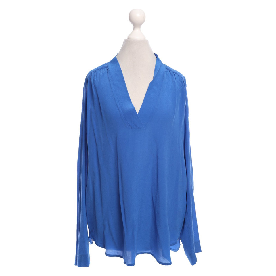 0039 Italy Top Silk in Blue