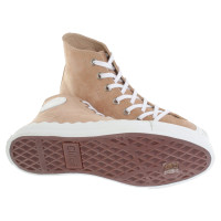 Chloé High-Top Sneakers in Apricot