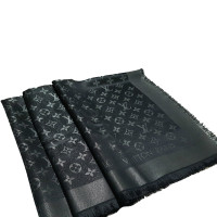 Louis Vuitton Zwarte Sjaal Monogram Silver Shine