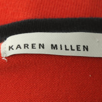 Karen Millen Knit dress in black / coral red