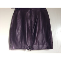 Marc Cain Purple leather skirt