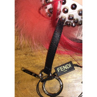 Fendi pendant Karlito leather + real fur