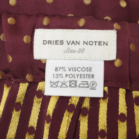 Dries Van Noten Pantaloni in claret / giallo