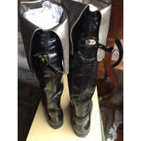 Sergio Rossi boots rubber paint tg. 36