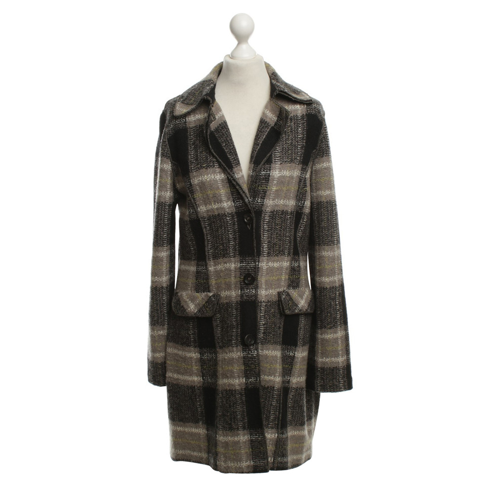 Marc Cain Coat with plaid pattern