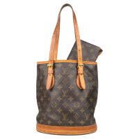 Louis Vuitton Petit  Bucket in Tela in Marrone