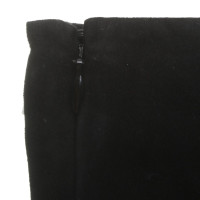 Ralph Lauren pantaloni in pelle scamosciata in nero