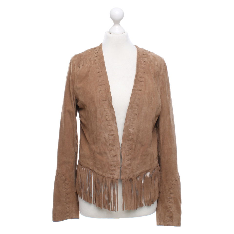 Oakwood Jacke/Mantel aus Leder in Beige