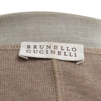 Brunello Cucinelli Blazer en tricot beige
