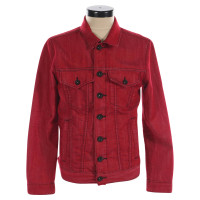 Guess Jacke/Mantel aus Baumwolle in Rot