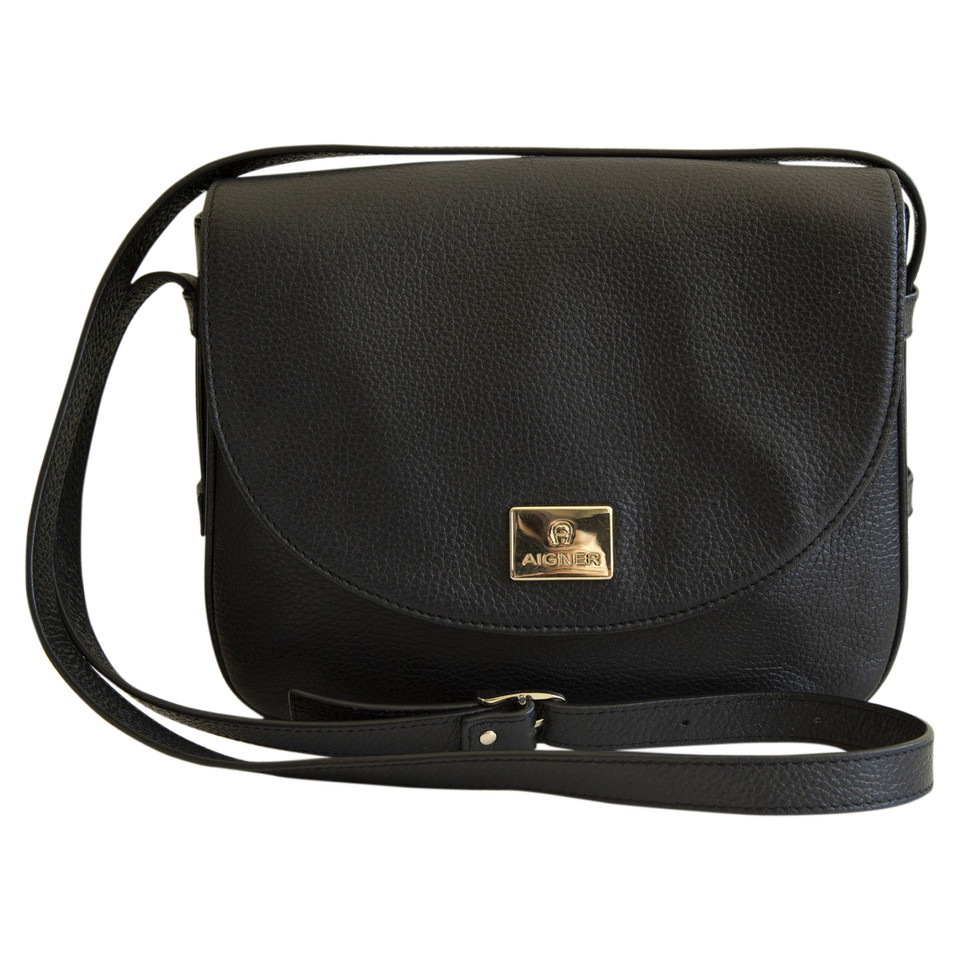 Aigner Borsa a tracolla in Pelle in Nero