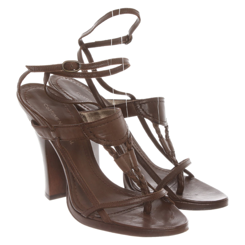 Costume National Sandals Leather in Brown