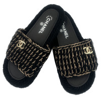 Chanel Sandalen Wol in Zwart