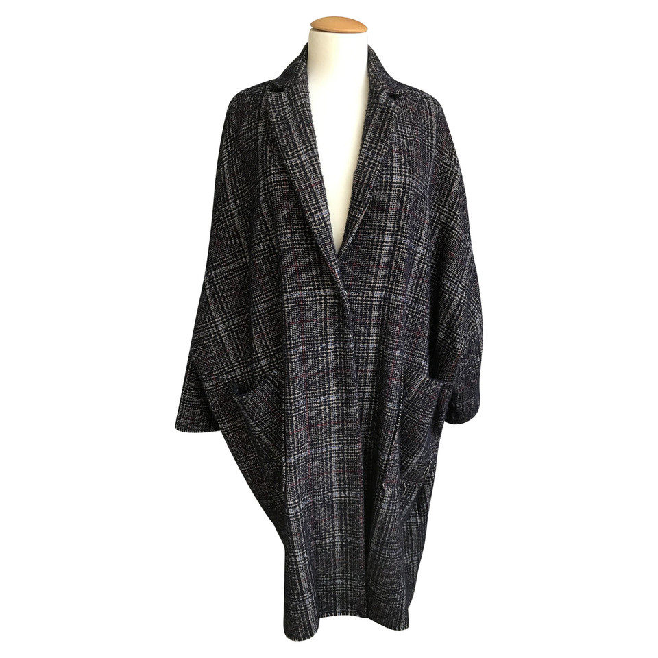 Semi Couture Plaid wool coat