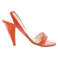Christian Dior Sandals Patent leather in Orange