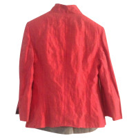 Armani Collezioni Giacca/Cappotto in Seta in Rosso
