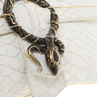 Roberto Cavalli clutch en peau de serpent