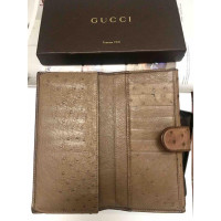 Gucci Porte-monnaie en cuir d'autruche