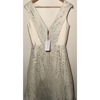 Amanda Wakeley Short dress in silver / ecru