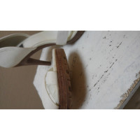 Calvin Klein Sandalen aus Leder in Weiß