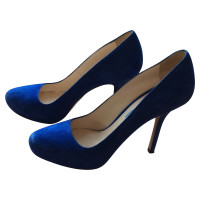 Prada Pumps/Peeptoes aus Wildleder in Blau