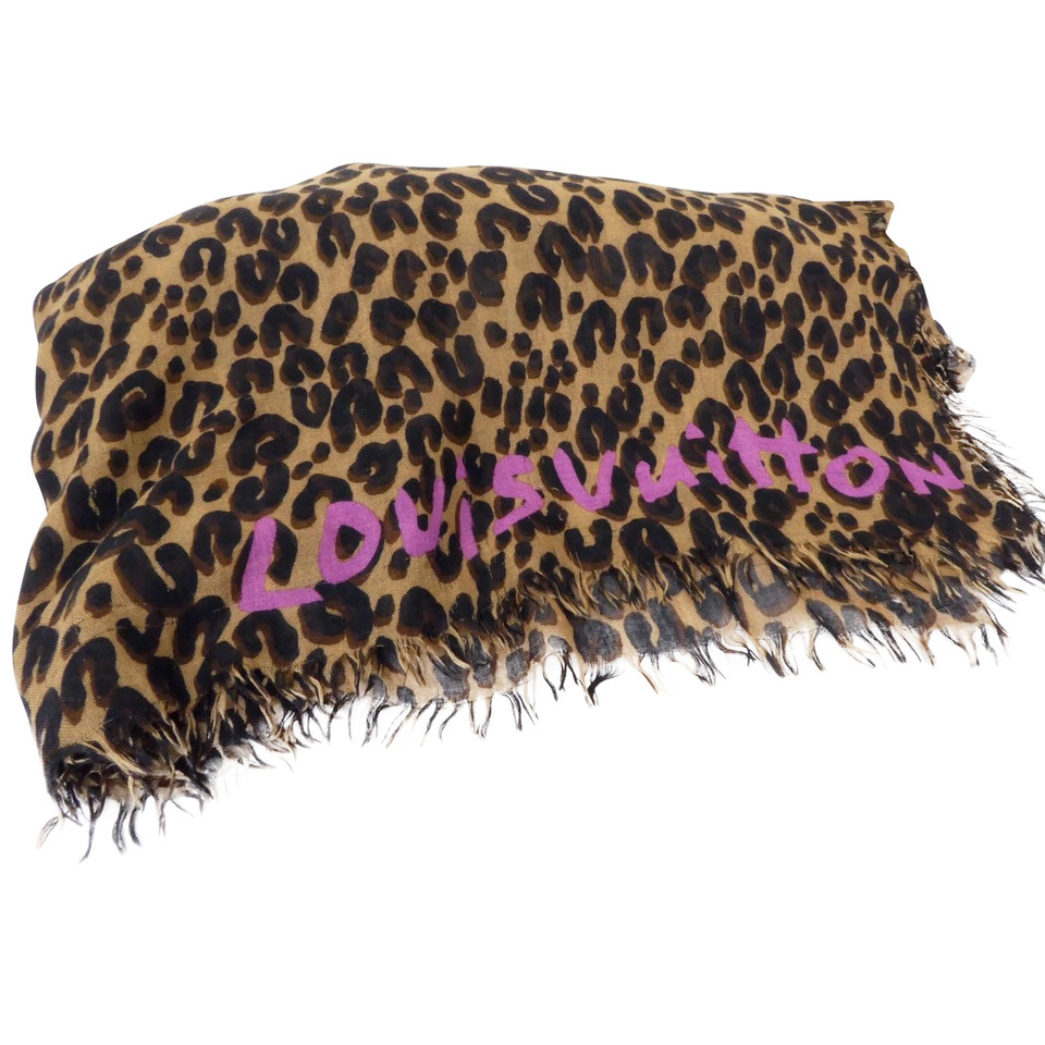 Louis Vuitton Stola leopard in cashemere e seta