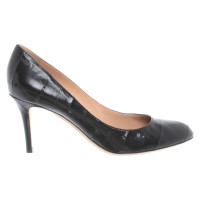 Sergio Rossi Pumps/Peeptoes aus Lackleder in Schwarz