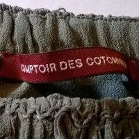 Comptoir Des Cotonniers Seiden-Oberteil in Khaki