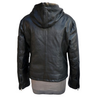 Dkny Nappa leather jacket with hood