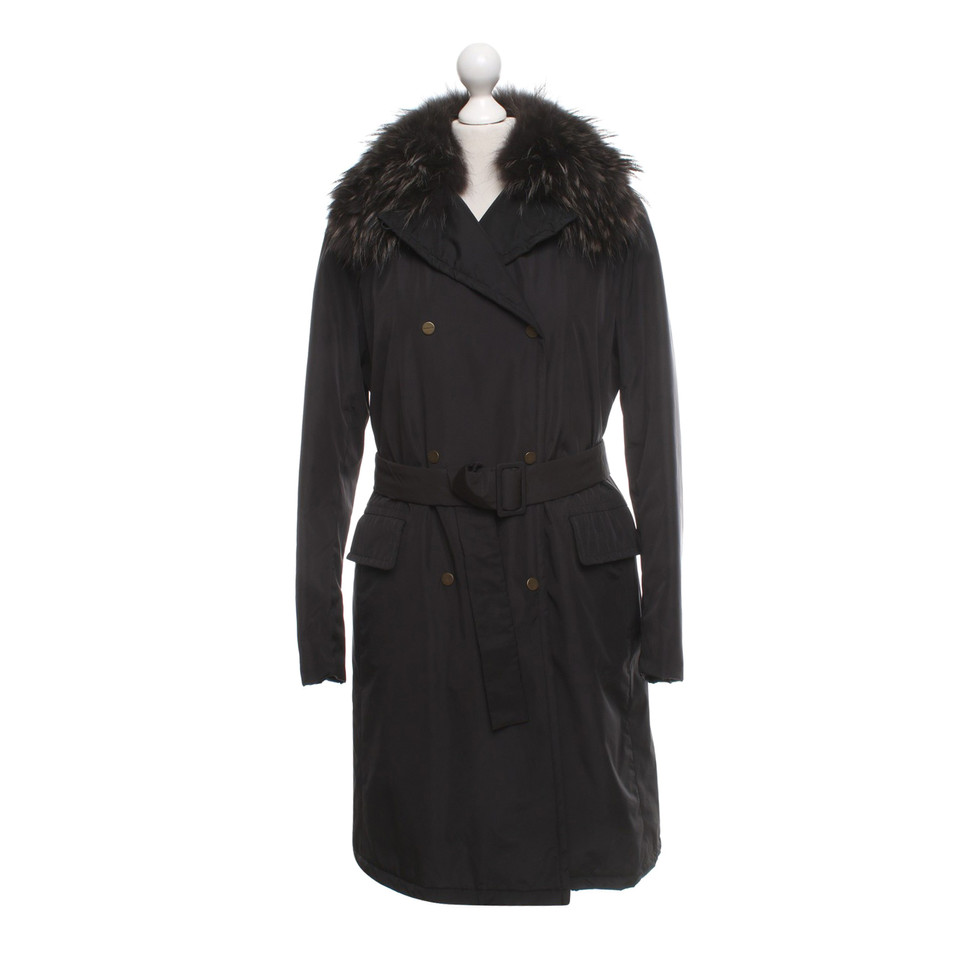 Max Mara Cappotto con collo di pelliccia