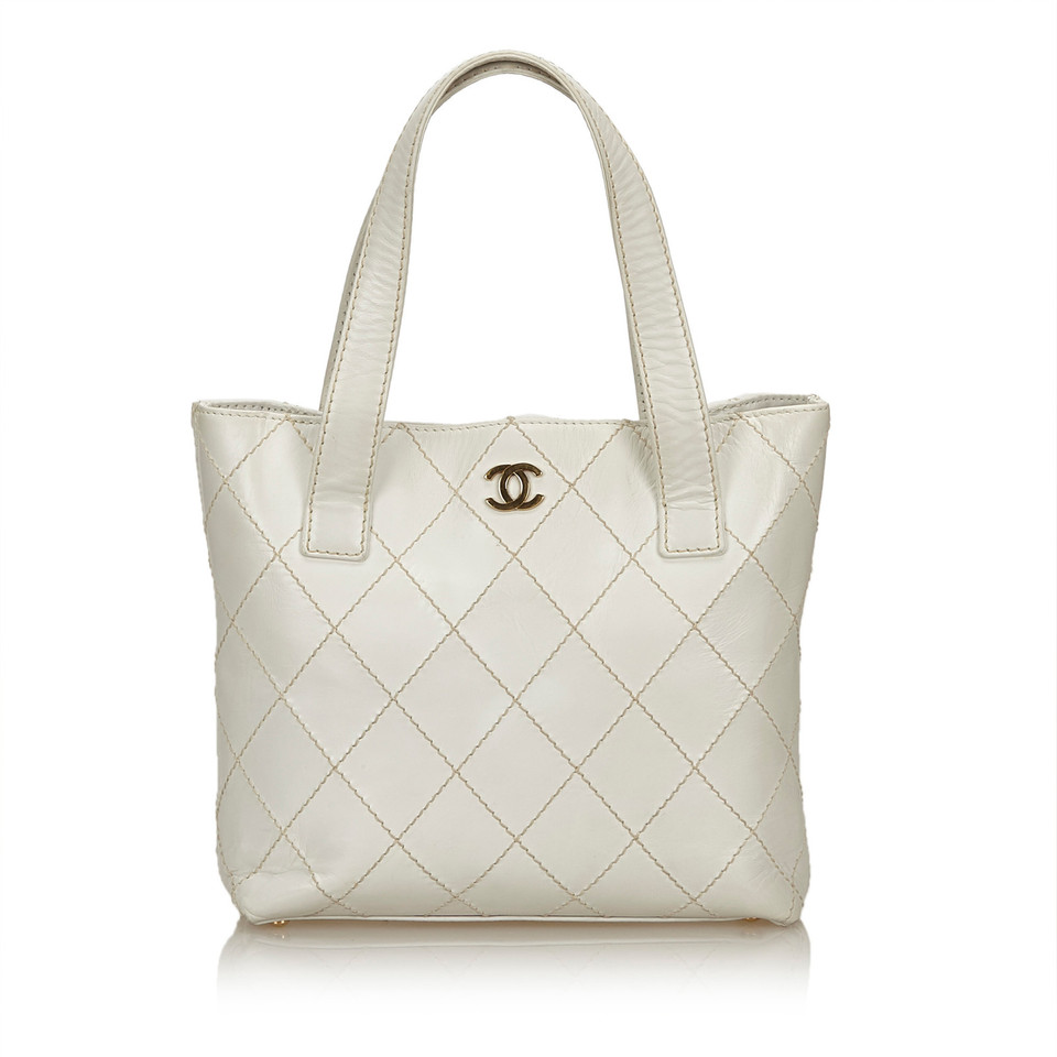 Chanel Surpique Leather in White