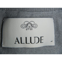 Allude Kurzarm-Pullover in Grau