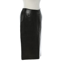 Yves Saint Laurent Skirt Leather in Black