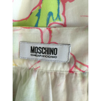 Moschino Cheap And Chic Jupe en coton et en soie à fleurs blanches