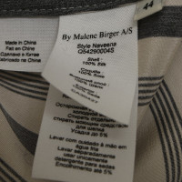 By Malene Birger Gestreepte zijden blouse