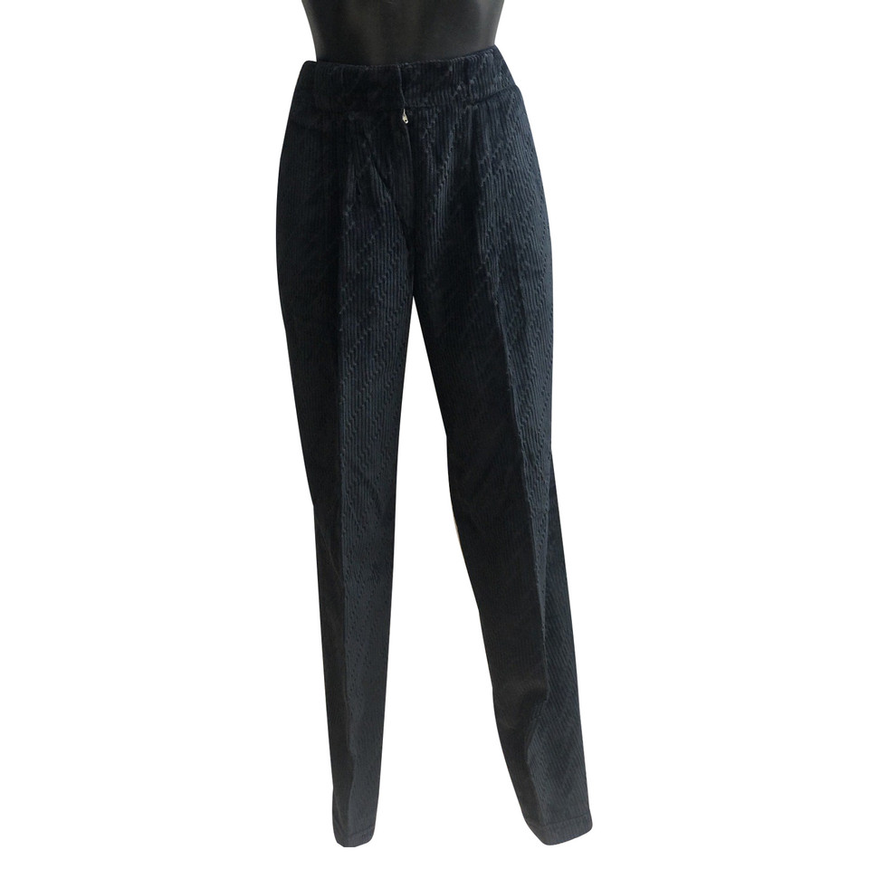 Gianni Versace Trousers Cotton in Blue