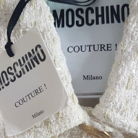 Moschino Bouclé-Jacke in Weiß
