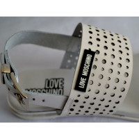 Moschino Love Leren sandalen in wit
