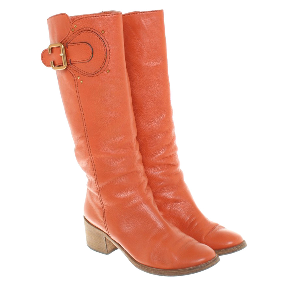 Chloé Boots in orange