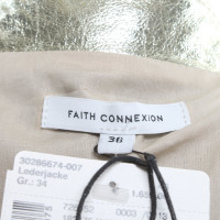 Faith Connexion Leren jas in goud
