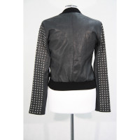 French Connection Leather Jacket in Gray