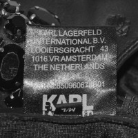 Karl Lagerfeld Handschuhe mit Schmuckstein-Besatz