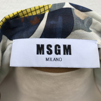 Msgm blouse en soie avec motif