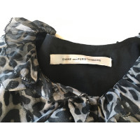 Diane Von Furstenberg Blusa in seta stampa leopardo