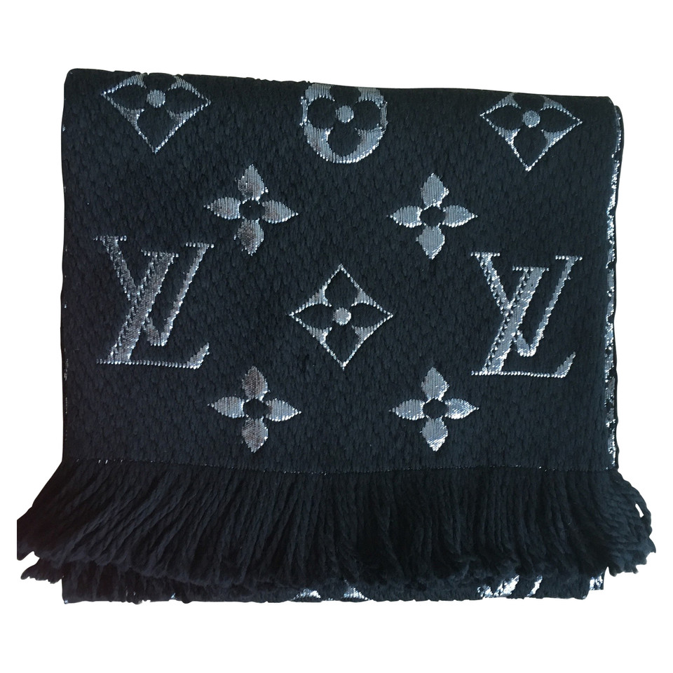 Louis Vuitton Logomania Shine Scarf in Black / Silver - Buy Second hand Louis Vuitton Logomania ...