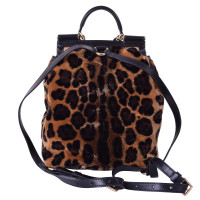 Dolce & Gabbana Backpack MISS SICILY with Leopard Print