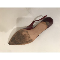 Alberta Ferretti Burgundy slingback pumps