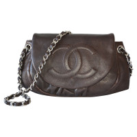 Chanel Half Moon Wallet On Chain Leather in Brown