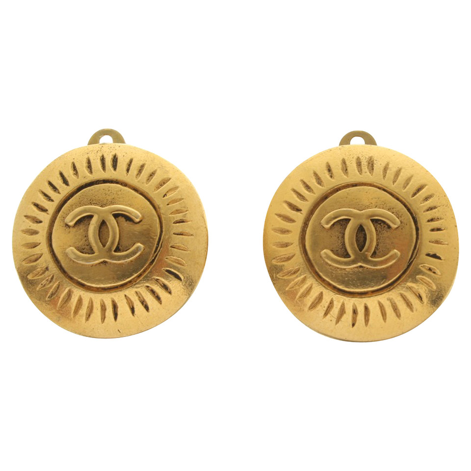Chanel Old gold colored ear clips